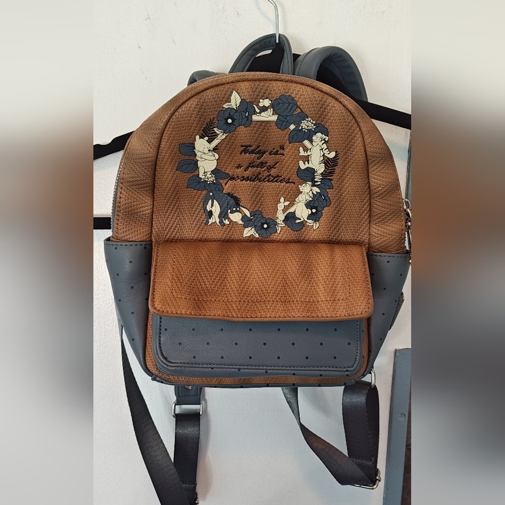 Winne The Pooh Loungefly Backpack with Botanical Accents
